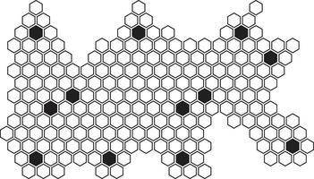 abstrakt einfarbig kreativ Bienenwabe Muster Vektor. vektor