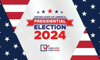 rösta 2024. president- val dag i förenad stater. val 2024 usa. politisk val kampanj baner. bakgrund, posta, baner, kort, affisch design med rösta dag november 5 oss vektor
