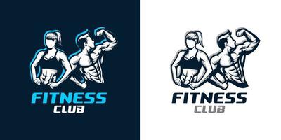 fitness club logotyp vektor