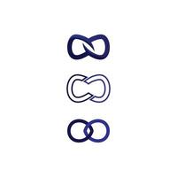 oändlighet design logotyp och 8 ikon företag och företag oändlighet symbol vektor