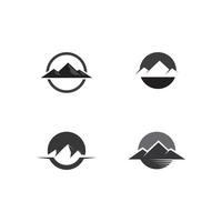 Berg-Symbol-Logo-Eisberg und Design-Hügel vektor