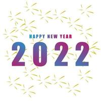 Frohes neues Jahr 2022 Hintergrund vektor