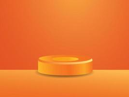 3D -pallplats med orange färg vektor