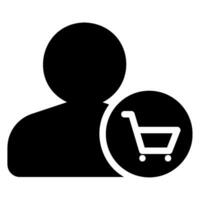 Shopping-Glyphe-Symbol vektor