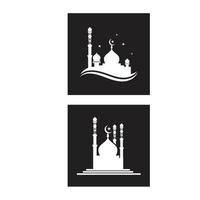 Moschee Logo Vorlage Vektor Symbol Illustration Design