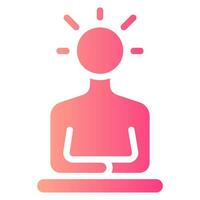 meditation lutning ikon vektor