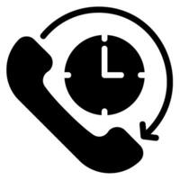 Telefonanruf-Glyphe-Symbol vektor
