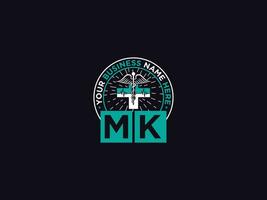 medizinisch mk Logo Symbol, kreativ mk Ärzte Logo Brief Vektor