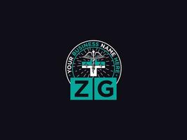 Monogramm zg klinisch Logo, medizinisch zg gz Logo Brief Vektor zum Sie