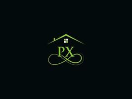 byggnad px lyx logotyp, verklig egendom px logotyp ikon vektor för du företag