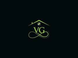 Luxus vg echt Nachlass Logo Brief, Initiale vg Logo Gebäude Symbol Design zum Sie vektor