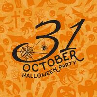 Halloween-Party-Konzept am 31. Oktober. vektor