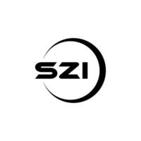 szi brev logotyp design, inspiration för en unik identitet. modern elegans och kreativ design. vattenmärke din Framgång med de slående detta logotyp. vektor