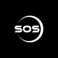 SOS Brief Logo Design, Inspiration zum ein einzigartig Identität. modern Eleganz und kreativ Design. Wasserzeichen Ihre Erfolg mit das auffällig diese Logo. vektor