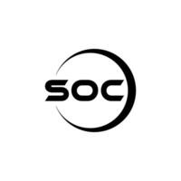 soc brev logotyp design, inspiration för en unik identitet. modern elegans och kreativ design. vattenmärke din Framgång med de slående detta logotyp. vektor