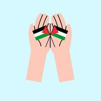 Hand mit Palästina Flagge Illustration vektor