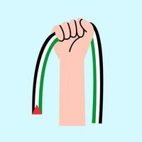 Hand mit Palästina Flagge Illustration vektor