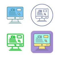 Vektorsymbol für Online-Jobs vektor