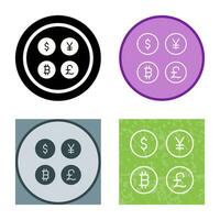 valuta symboler vektor ikon