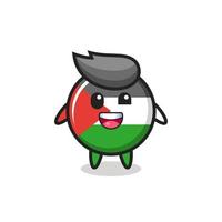 illustration av en palestinsk flagg emblem karaktär med besvärliga poser vektor