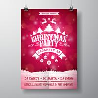 Frohe Weihnachten Party Flyer Illustration vektor