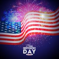 Happy Independence Day of USA Illustration