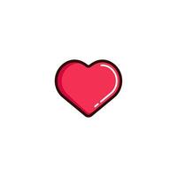 flera olika värde hjärta och kärlek ikon med enkel color stil vektor illustrationer