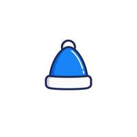 vinter- hatt ikon med enkel color stil vektor illustration
