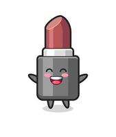 glückliche Babylippenstift-Cartoon-Figur vektor