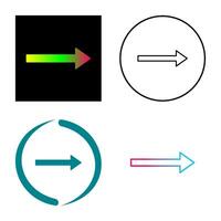 einzigartiges Vektorsymbol mit Pfeil nach rechts vektor