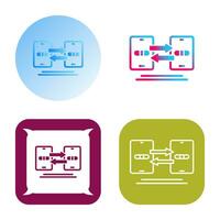 Vektorsymbol für die Datensynchronisierung vektor
