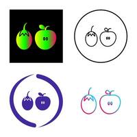 frukt och vgrönsaker vektor ikon