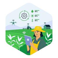 smart jordbruk digital lantbruk vektor