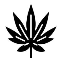 Cannabis Blatt Vektor Symbol