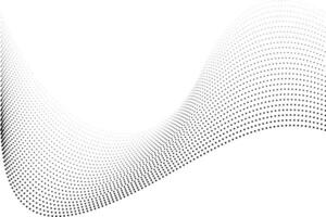 abstrakt fließen Welle Punkte Hintergrund. abstrakt Halbton Hintergrund vektor