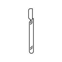Skalpell oder Messer medizinisch Chirurgie Schneiden Werkzeug Symbol. dünn linear Vektor Symbol