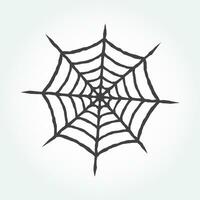 Halloween Spinnennetz Gliederung Symbol. vektor