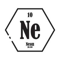 Neon- Chemie Symbol vektor