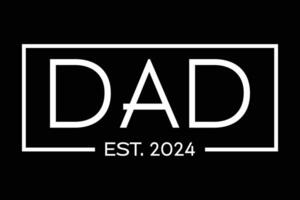 Papa Europäische Sommerzeit 2024 gefördert zu Vater Vaters Tag Papa 2024 Hemd Design vektor