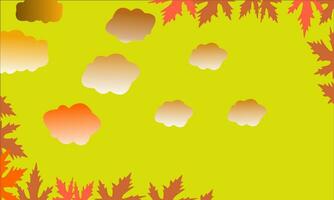 Herbst Hintergrund mit Wolken und Blätter vektor