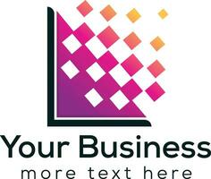 kreativ Technologie Pixel Vektor Logo