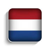 vektor fyrkant nederländerna flagga ikon