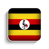 Vektor Platz Uganda Flagge Symbol