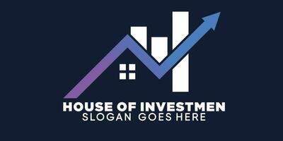 Haus von Investition Logo mit kreativ Design Element vektor