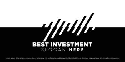 Investition Logo mit kreativ Design Element vektor