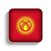 Vektor Platz Kirgisistan Flagge Symbol