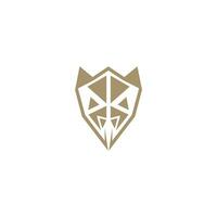 modern und elegant abstrakt Wolf Kopf Logo Design Vorlage vektor