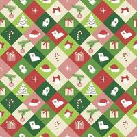 nahtlos Muster mit geometrisch Weihnachten Motive, wiederholbar diagonal Muster Fliese Design zum Winter Ferien vektor