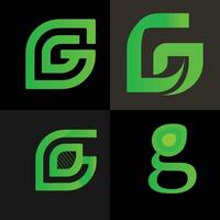 g blad logotyp vektor