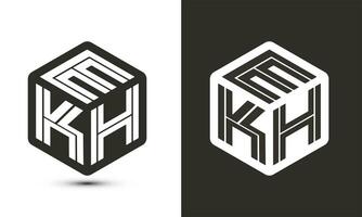 eh Brief Logo Design mit Illustrator Würfel Logo, Vektor Logo modern Alphabet Schriftart Überlappung Stil.